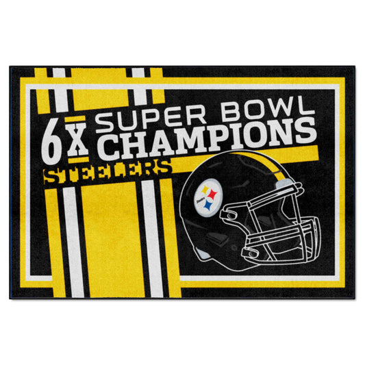 Pittsburgh Steelers Dynasty 5ft. x 8ft. Plush Area Rug - Pittsburgh Steelers