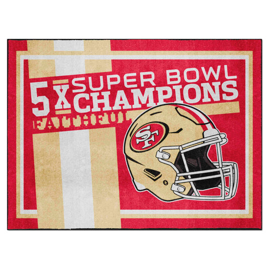 San Francisco 49ers Dynasty 8ft. x 10ft. Plush Area Rug - San Francisco 49ers