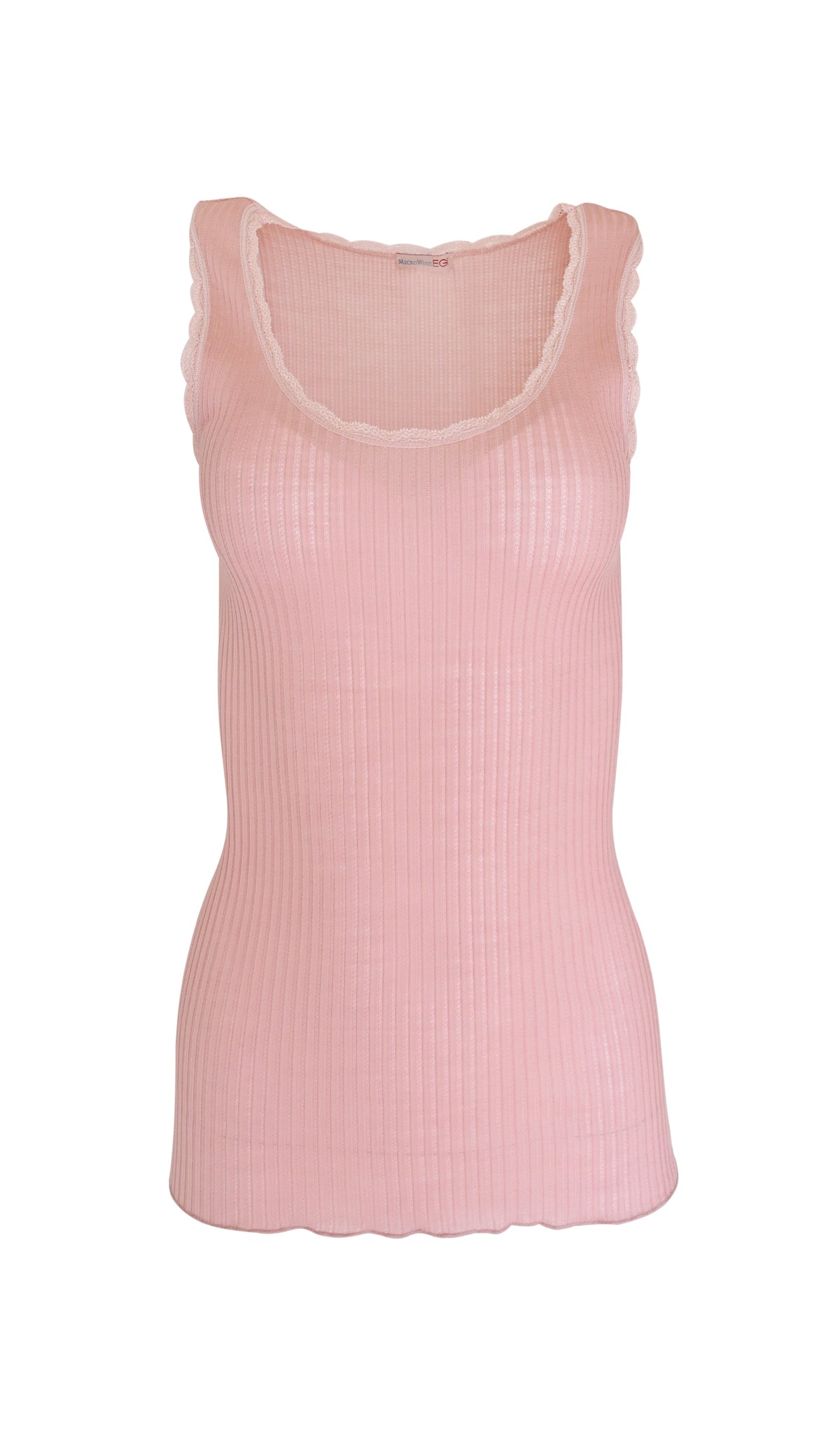 EGI Exclusive Women's Merino Wool Blend Lace-Trimmed Tank Top. Proudly Made in Italy (309) - tittimitti - Flyclothing LLC