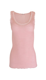EGI Exclusive Women's Merino Wool Blend Lace-Trimmed Tank Top. Proudly Made in Italy (309) - tittimitti - Flyclothing LLC