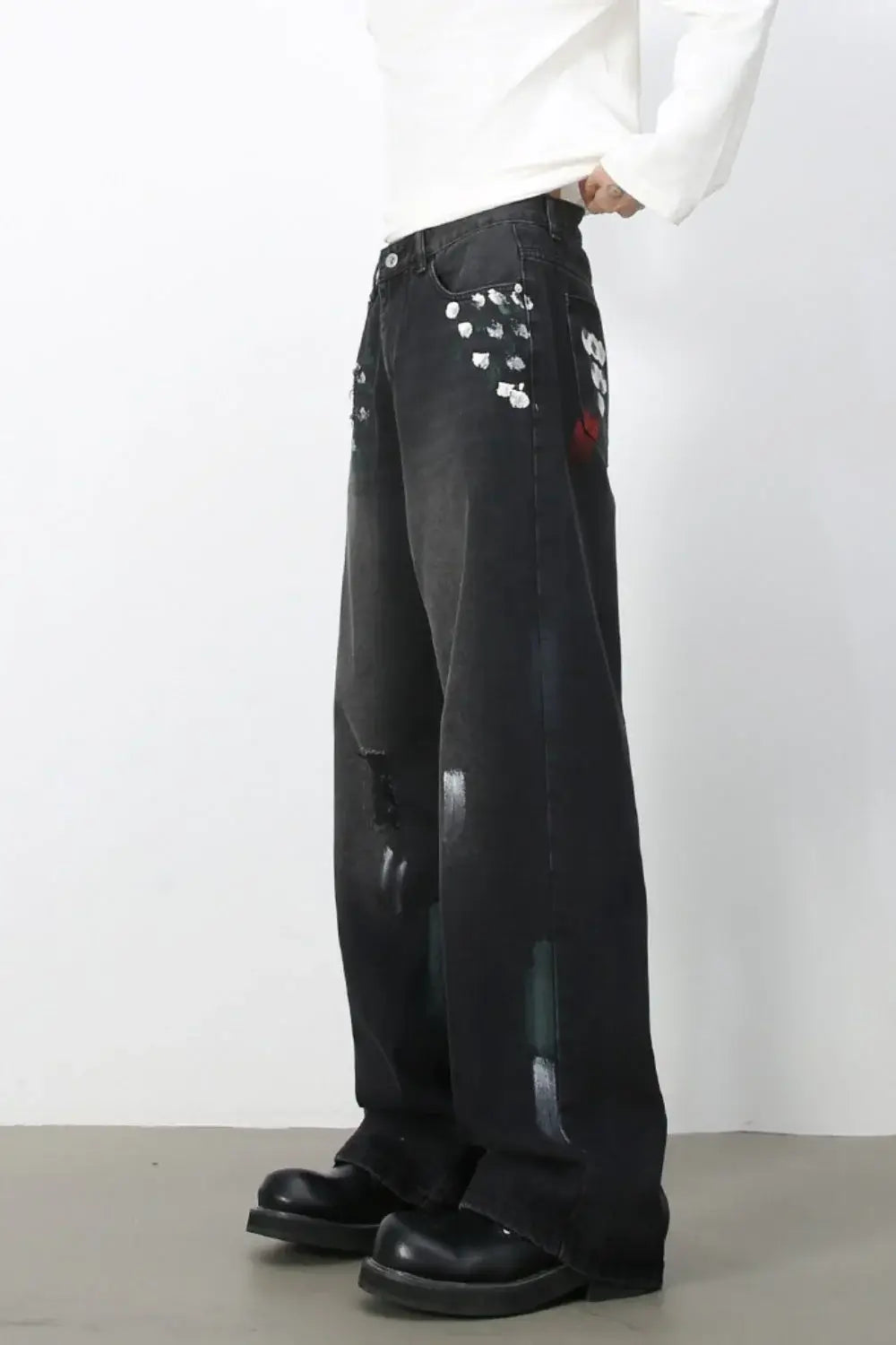 Men's Paint Loose Jeans - Trendsi - Flyclothing LLC