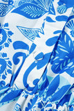 Tiered Printed Short Sleeve Mini Dress - Trendsi - Flyclothing LLC