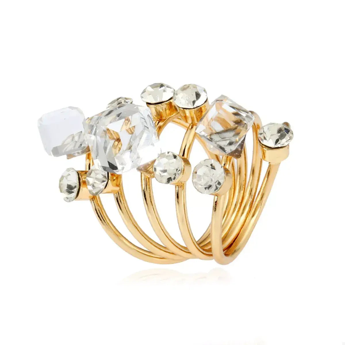18K Gold-Plated Multi-Layered Ring - Trendsi - Flyclothing LLC