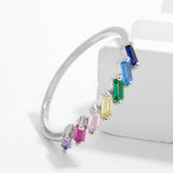 925 Sterling Silver Contrast Zircon Ring - Trendsi - Flyclothing LLC
