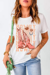 Graphic Round Neck Short Sleeve T-Shirt - Trendsi - Flyclothing LLC