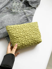 Flower Texture Polyester Clutch