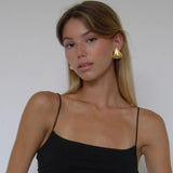 Stainless Steel Seashell Shape Earrings - Trendsi