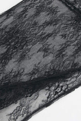 Fringe Round Neck Long Sleeve Lace Sheer Top - Trendsi - Flyclothing LLC