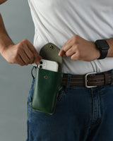Mobile Holster Case- Green - Classy Leather Bags - Flyclothing LLC