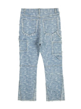 Men's Contrast Washed Bootcut Jeans - Trendsi - Flyclothing LLC