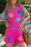 Sequin Round Neck Top and Shorts Set - Trendsi - Flyclothing LLC