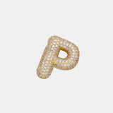 Gold-Plated Inlaid Zircon Letter Necklace - Trendsi - Flyclothing LLC