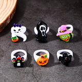 6 Piece Halloween Themed Rings - Trendsi - Flyclothing LLC