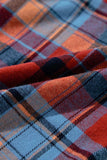 Plaid Collared Neck Long Sleeve Shirt - Trendsi - Flyclothing LLC