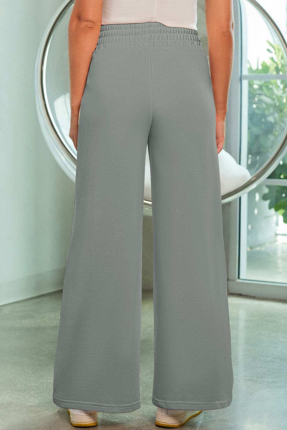 Drawstring Wide Leg Pants with Pockets - Trendsi - Flyclothing LLC