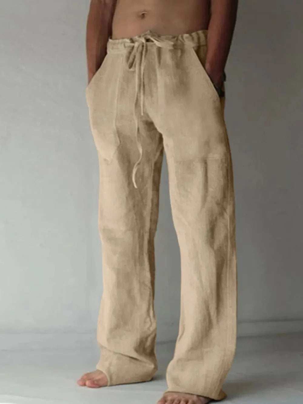 Men's Plus Size Drawstring Loose Fit Pants - Trendsi - Flyclothing LLC