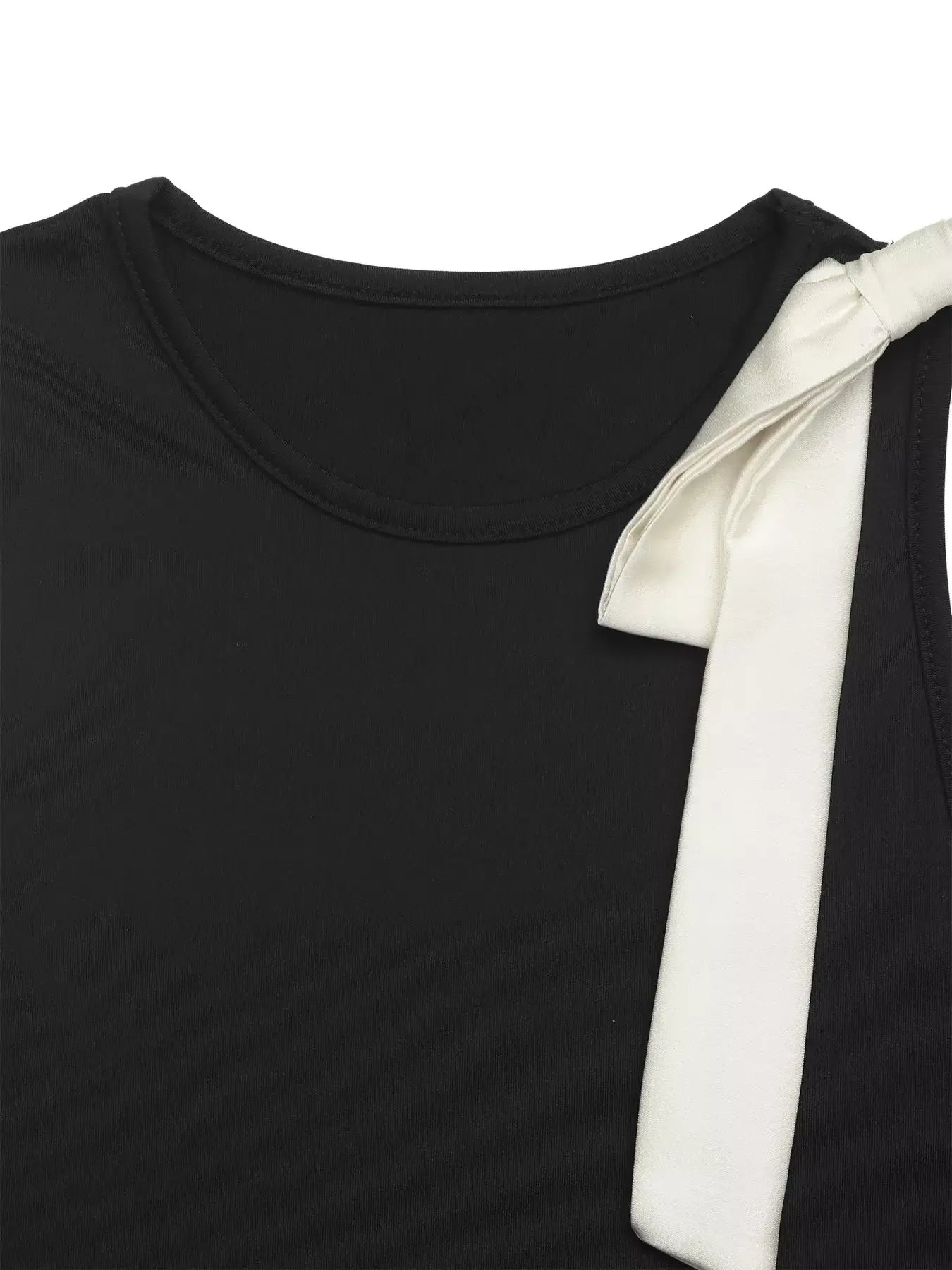 Bow Detail Sleeveless Bodysuit - Trendsi - Flyclothing LLC
