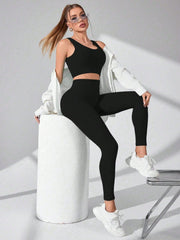 Scoop Neck Wide Strap Top and Pants Active Set - Trendsi