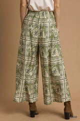 Umgee Bohemian Print Pants with Pockets - Trendsi - Flyclothing LLC