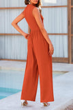 Mock Neck Sleeveless Wide Leg Jumpsuit - Trendsi - Flyclothing LLC