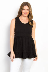 Be Stage Ruffled Sleeveless Babydoll Top - Trendsi