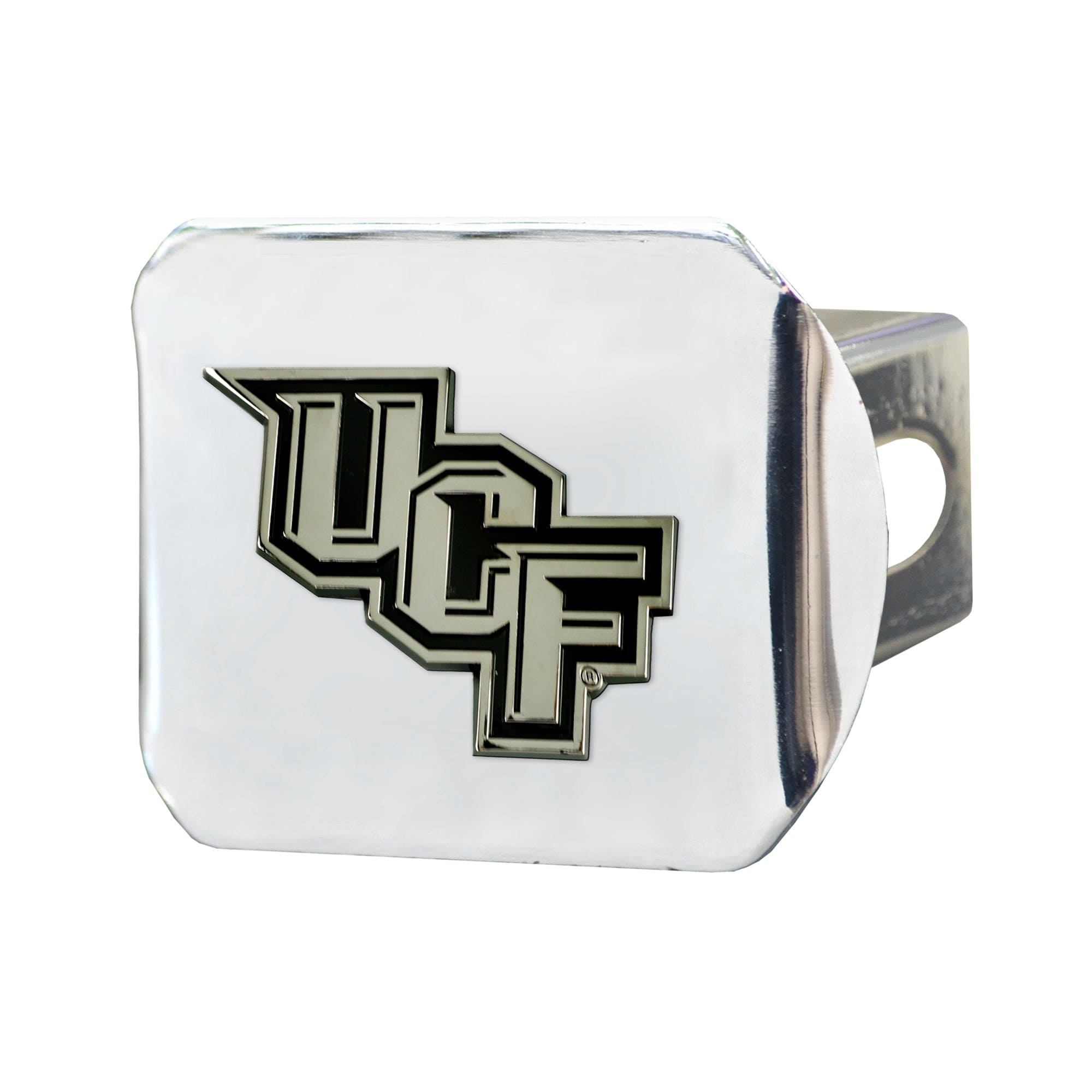 Central Florida Knights Chrome Metal Hitch Cover with Chrome Metal 3D Emblem - Central Florida