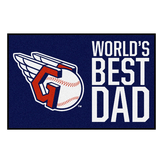 Cleveland Guardians Starter Mat Accent Rug - 19in. x 30in. World's Best Dad Starter Mat - Cleveland Guardians