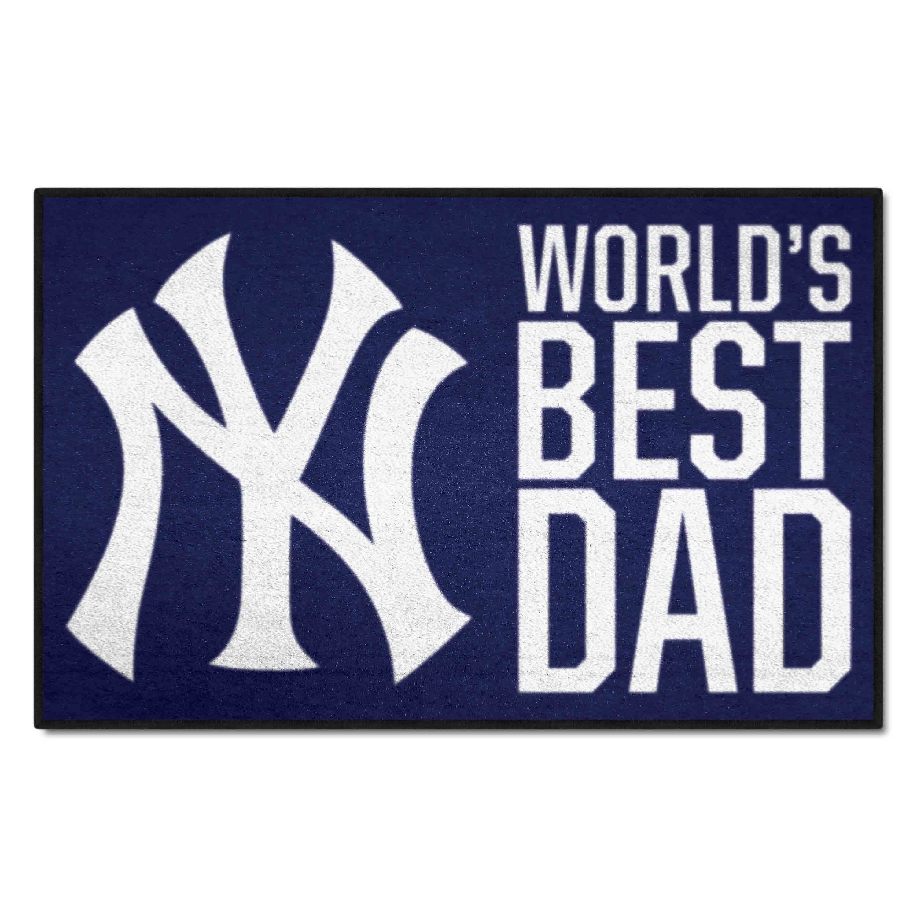 New York Yankees Starter Mat Accent Rug - 19in. x 30in. World's Best Dad Starter Mat - New York Yankees