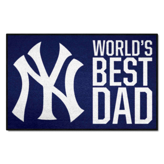 New York Yankees Starter Mat Accent Rug - 19in. x 30in. World's Best Dad Starter Mat - New York Yankees