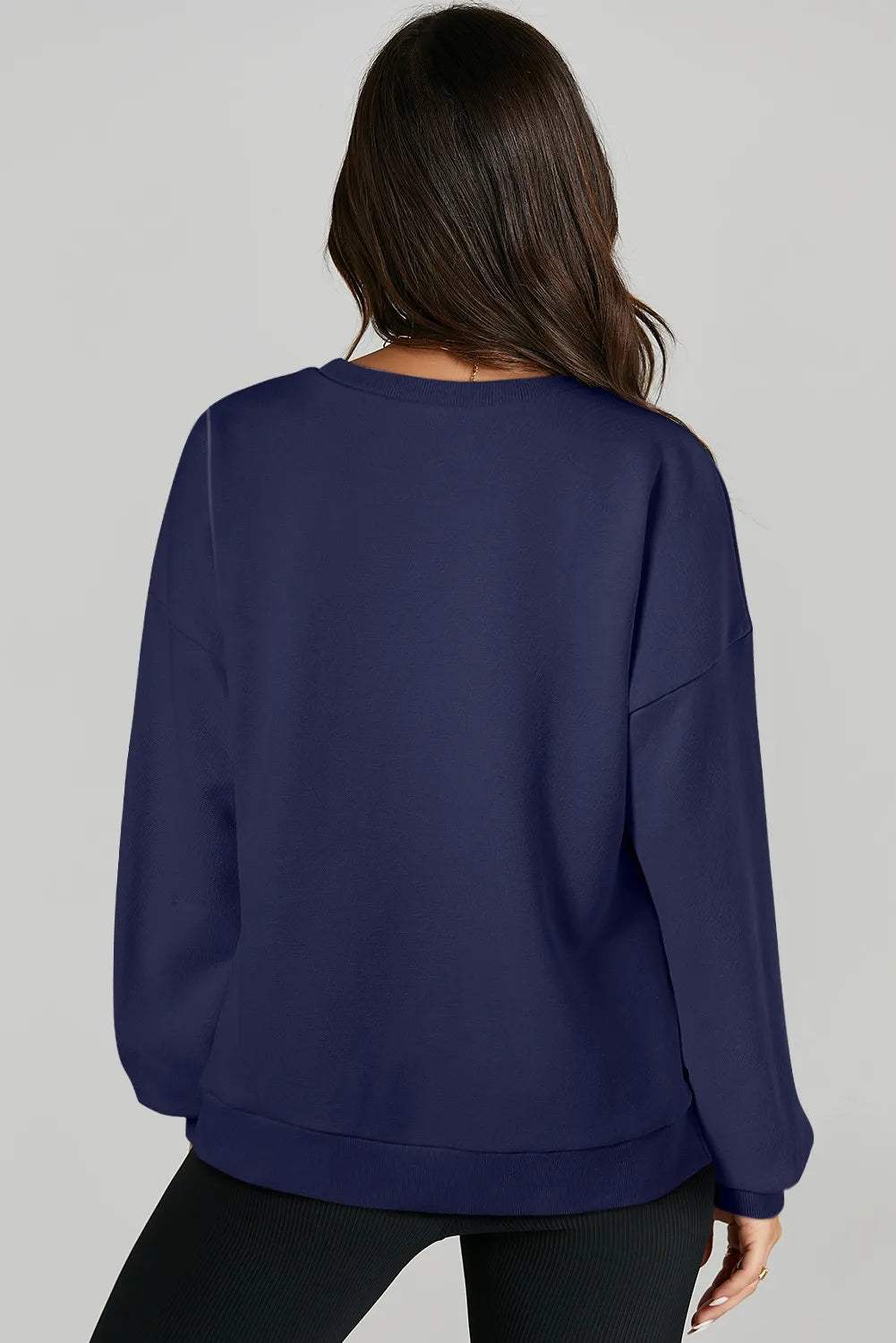 High-Low Round Neck Long Sleeve Sweatshirt - Trendsi - Flyclothing LLC