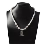Pearl Beaded Cowboy Boot Necklace - Trendsi - Flyclothing LLC