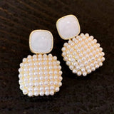 18K Gold-Plated Alloy Geometric Earrings - Trendsi - Flyclothing LLC