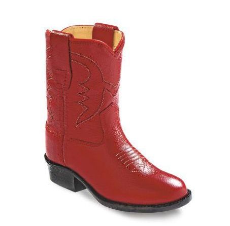 Old West Red Toddler's Round Toe Boots