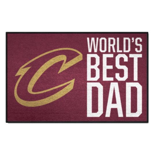 Cleveland Cavaliers Starter Mat Accent Rug - 19in. x 30in. World's Best Dad Starter Mat - Cleveland Cavaliers