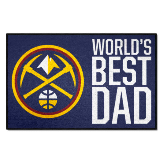 Denver Nuggets Starter Mat Accent Rug - 19in. x 30in. World's Best Dad Starter Mat - Denver Nuggets