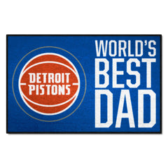 Detroit Pistons Starter Mat Accent Rug - 19in. x 30in. World's Best Dad Starter Mat - Detroit Pistons