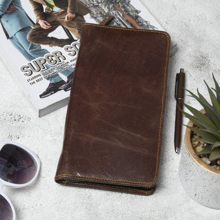Blair Women's Wallet- Cocoa Brown - Classy Leather Bags - Flyclothing LLC
