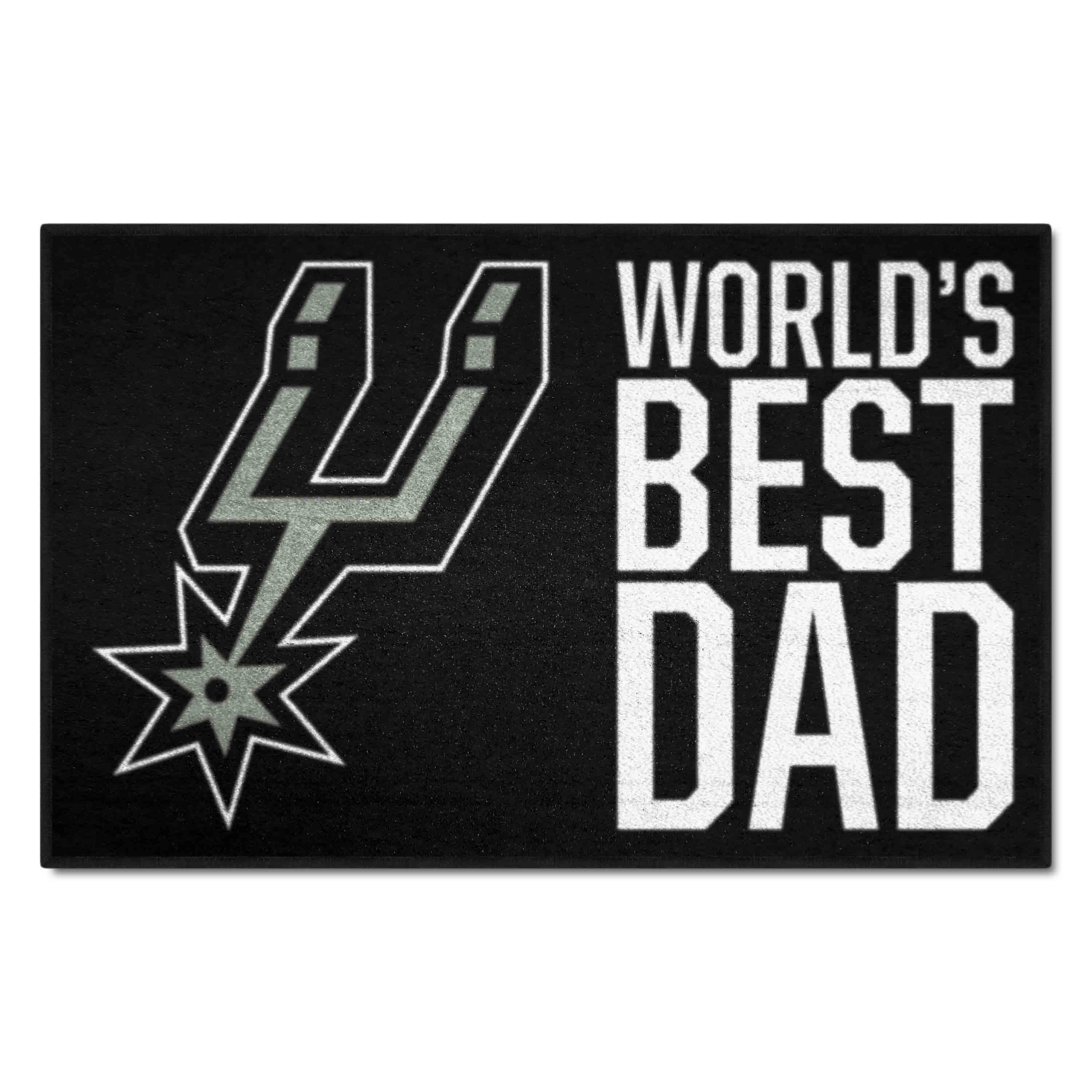 San Antonio Spurs Starter Mat Accent Rug - 19in. x 30in. World's Best Dad Starter Mat - San Antonio Spurs