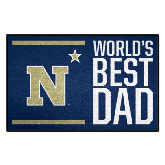 Naval Academy Starter Mat Accent Rug - 19in. x 30in. World's Best Dad Starter Mat - Naval Academy