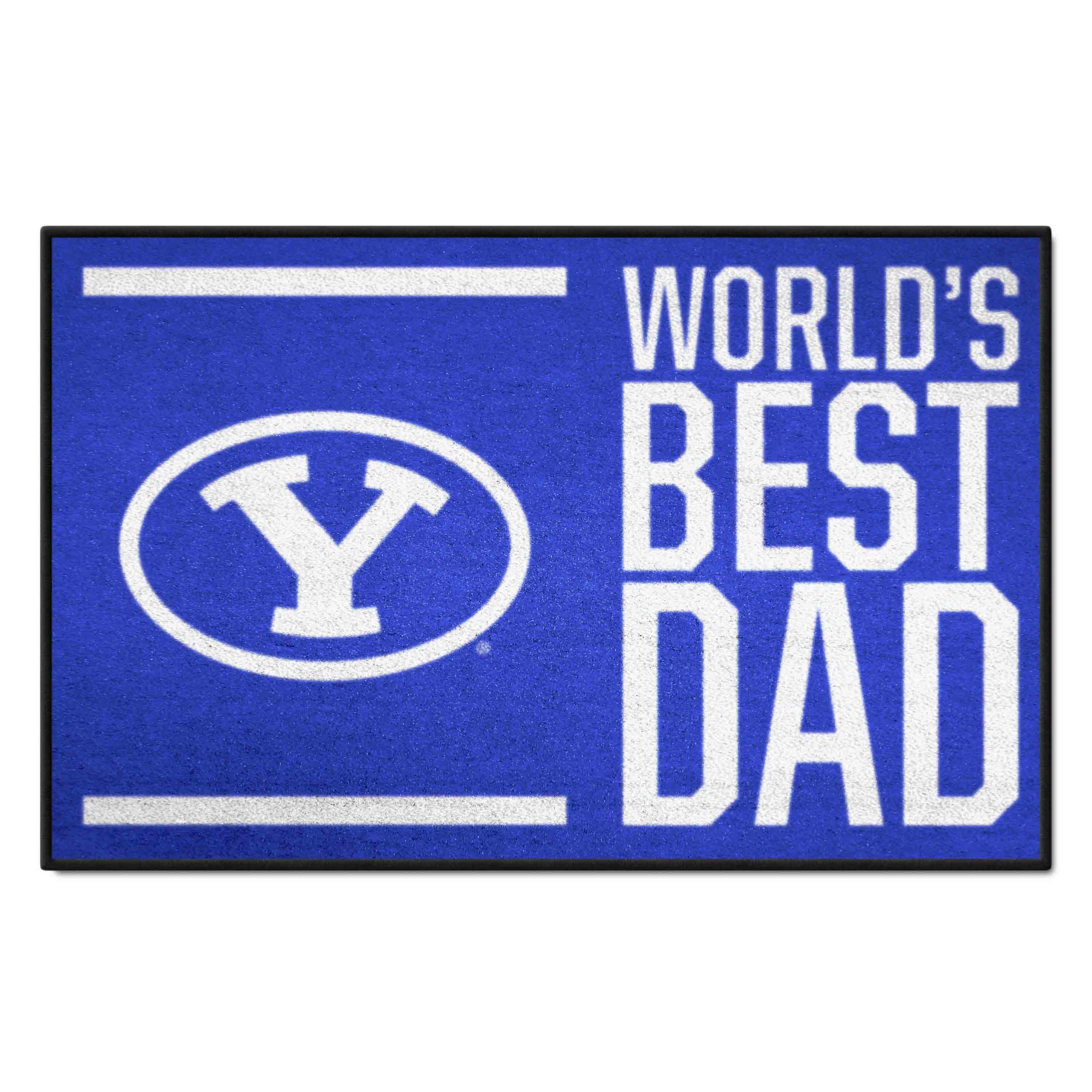 BYU Cougars Starter Mat Accent Rug - 19in. x 30in. World's Best Dad Starter Mat - BYU