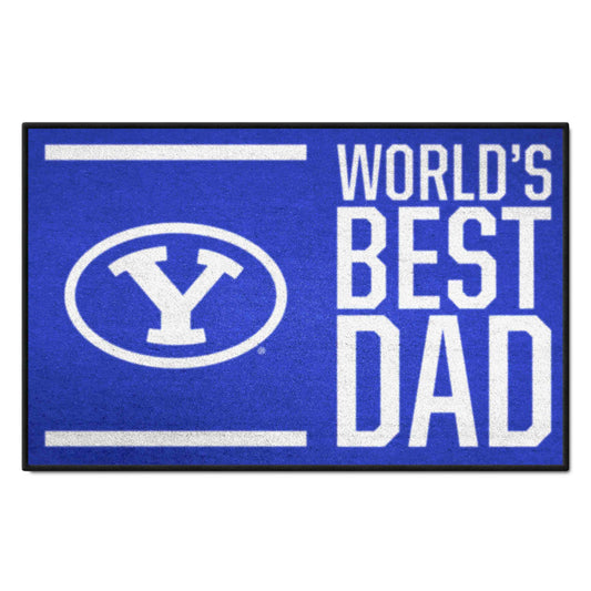 BYU Cougars Starter Mat Accent Rug - 19in. x 30in. World's Best Dad Starter Mat - BYU