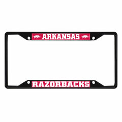 Arkansas Razorbacks Metal License Plate Frame Black Finish - Arkansas