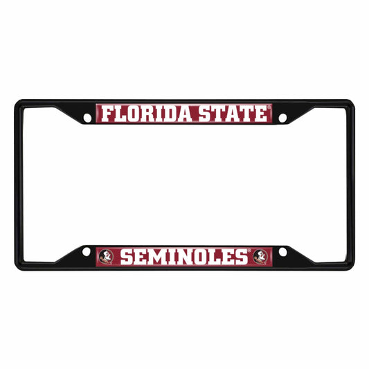 Florida State Seminoles Metal License Plate Frame Black Finish - Florida State