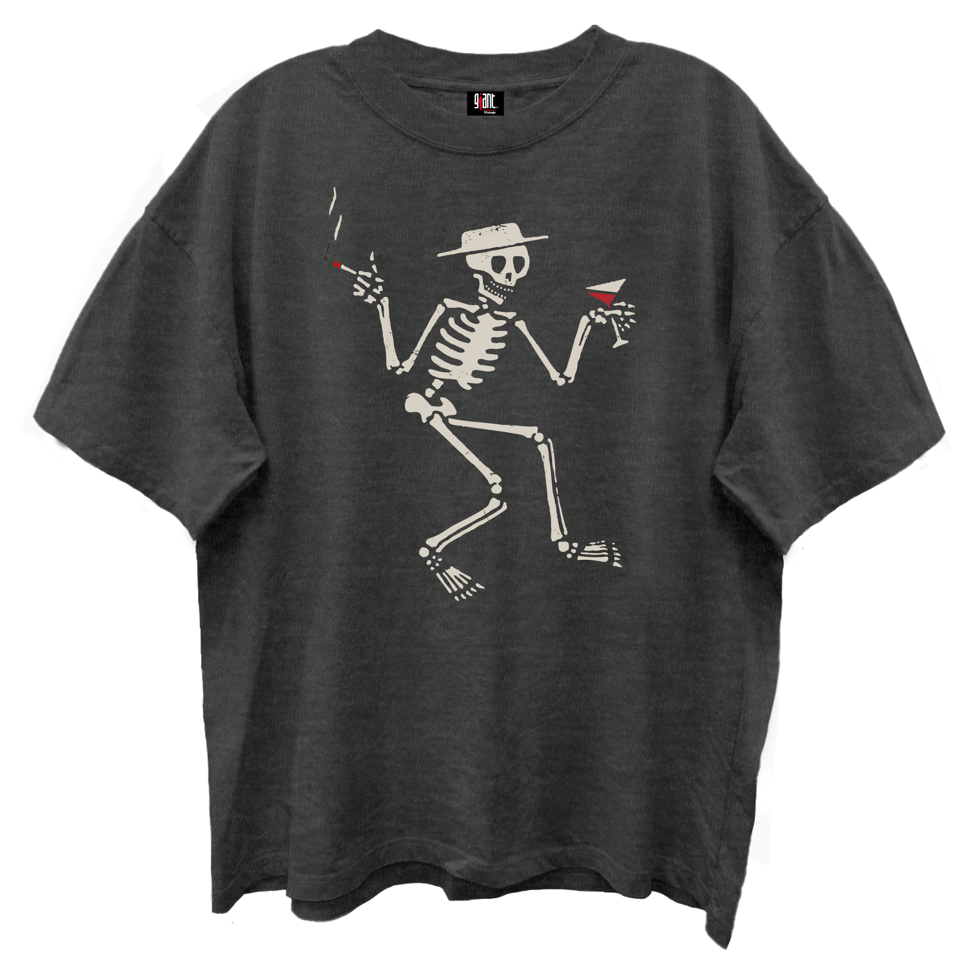 SOCIAL DISTORTION SKELLY SONG TITLE FRT/BACK VINTAGE BLACK T-SHIRT/GIANT VINTAGE