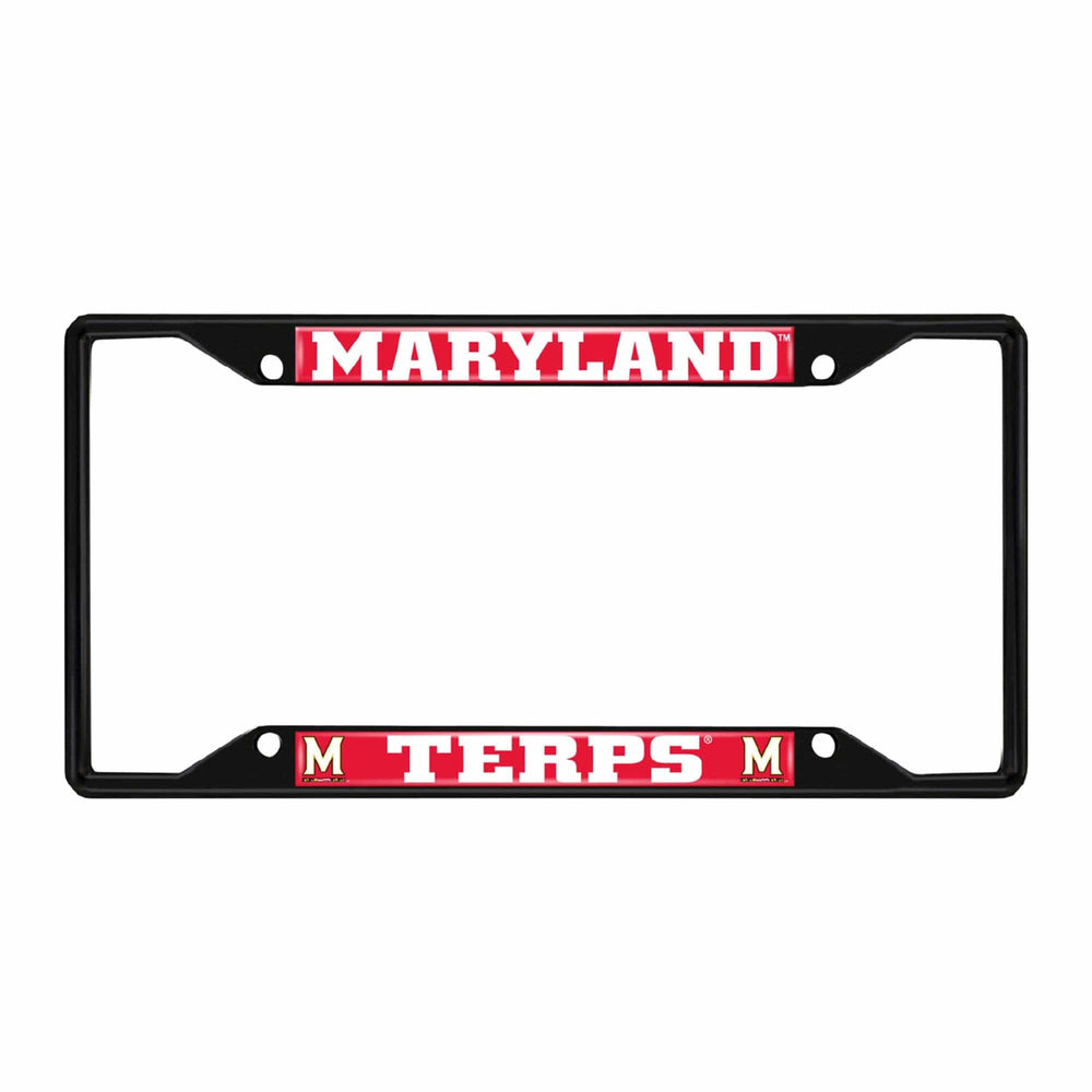 Maryland Terrapins Metal License Plate Frame Black Finish - Maryland