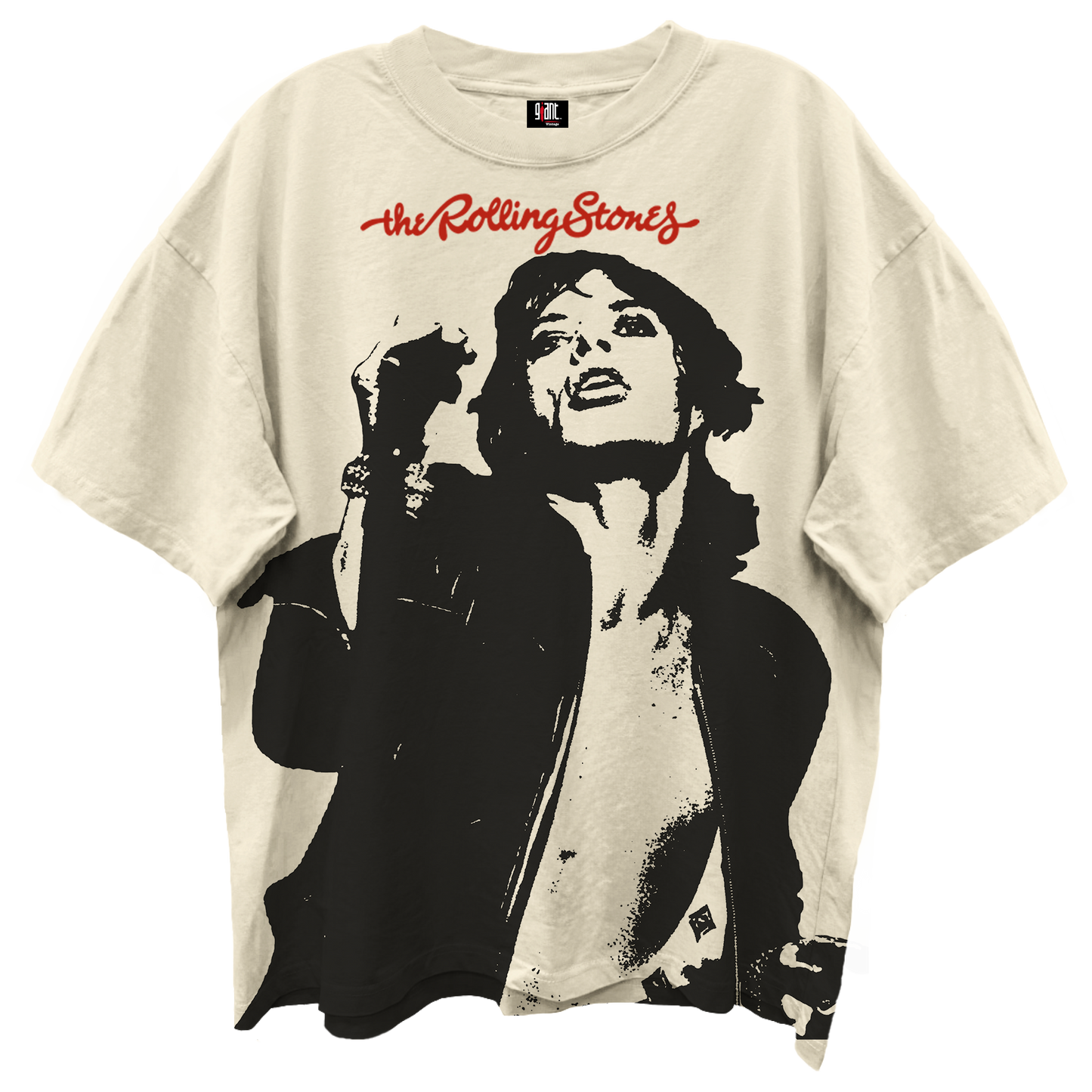 ROLLING STONES MICK JAGGER  OFF WHITE T-SHIRT/GIANT VINTAGE