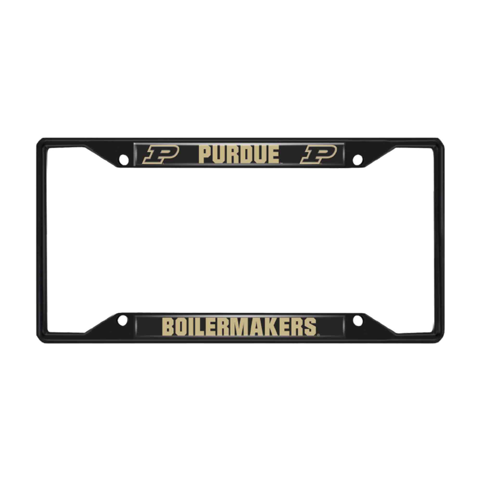 Purdue Boilermakers Metal License Plate Frame Black Finish - Purdue