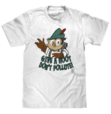 Woodsy Owl Give a Hoot Don't Pollute on Recycled T-Shirt - White