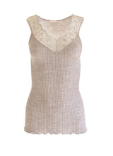 EGI Exclusive Collections Women's Merino Wool Blend Lace-Trimmed Tank Top. Proudly Made in Italy (312) - tittimitti - Flyclothing LLC