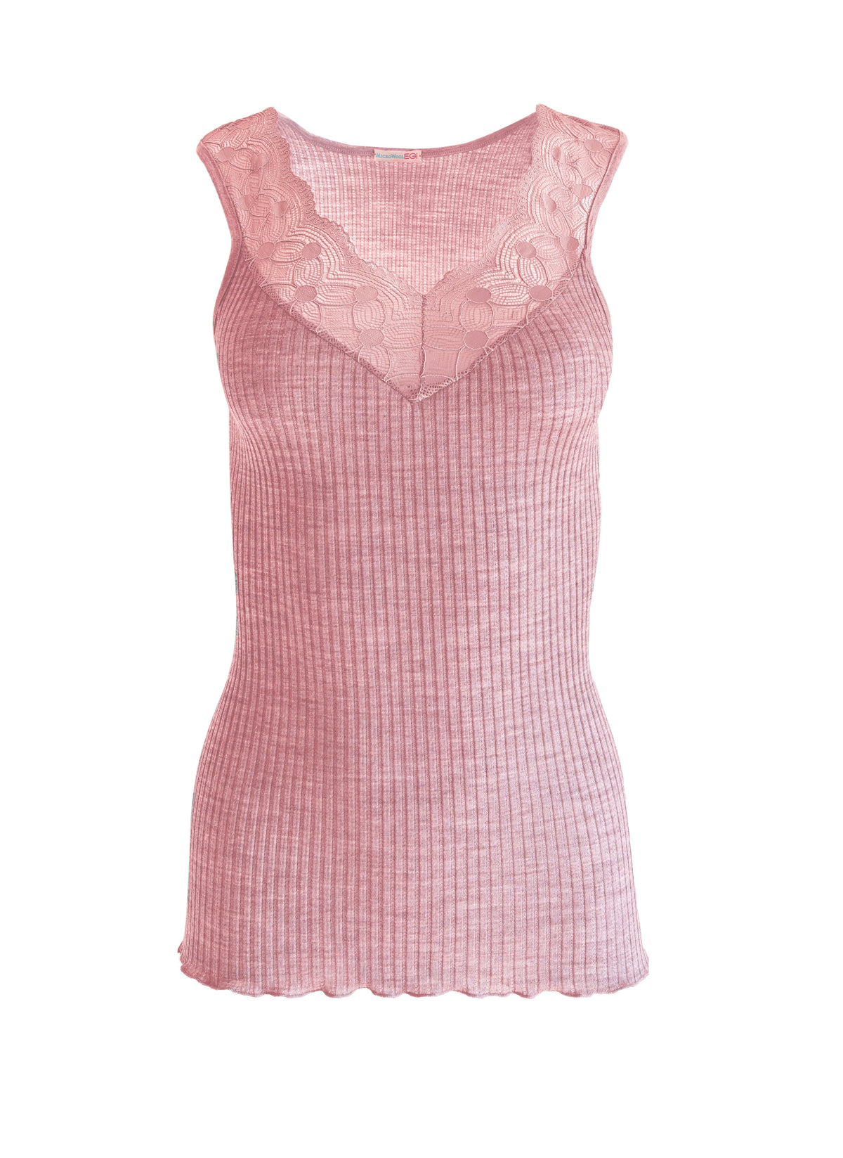 EGI Exclusive Collections Women's Merino Wool Blend Lace-Trimmed Tank Top. Proudly Made in Italy (312) - tittimitti - Flyclothing LLC